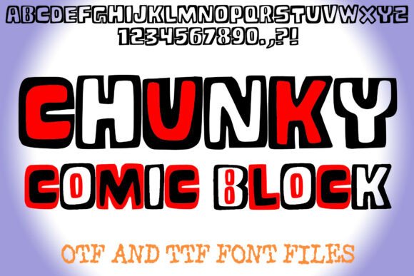 Chunky Comic Block: A Playful Font for Crafters