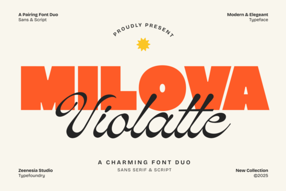 Elevate Your Editorial Design with Milova Violatte Font