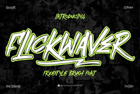 Flickwaver: A Bold Brush Font for Eye-Catching Campaigns