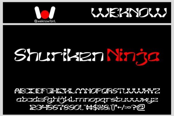 Shuriken Ninja: A Bold Stencil Font for Crafters